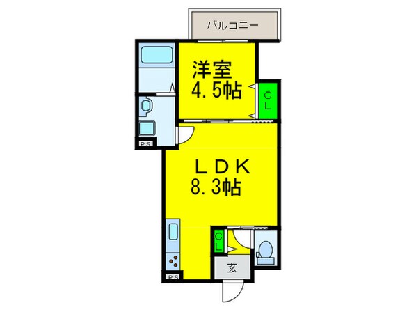 クリエオーレ上住吉の物件間取画像